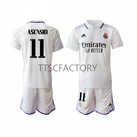 Fußballtrikots Real Madrid Marco Asensio 11 Kinder 2022-2023 Kurzarm Heimtrikotsatz kaufen
